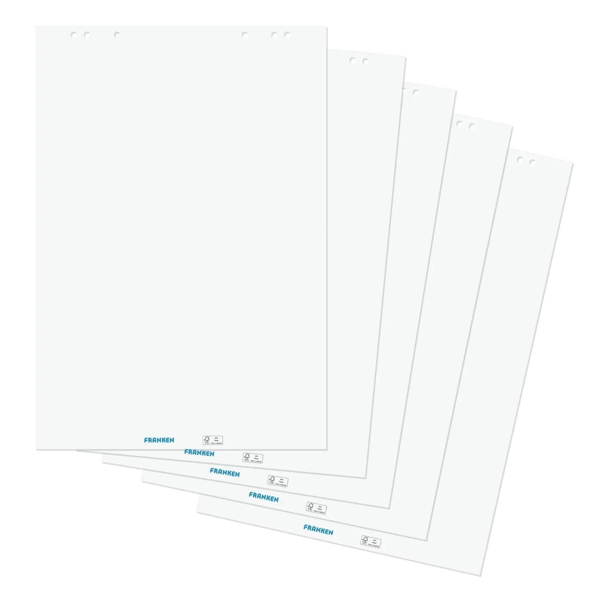 Papier chevalet FRANKEN F2120 uni, feuilles en éventail