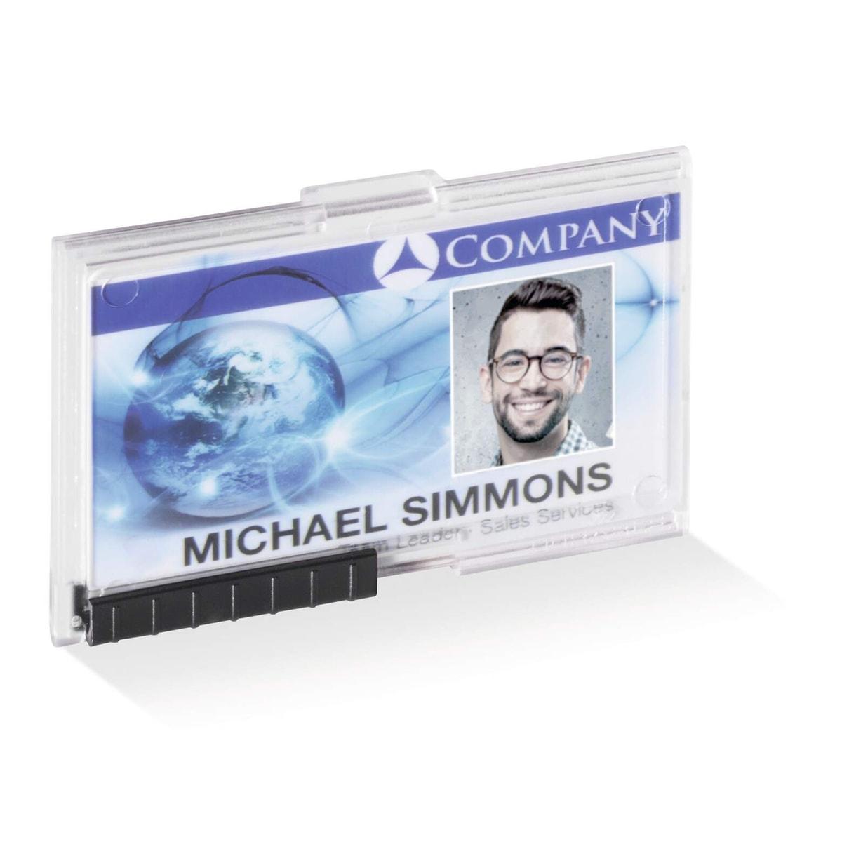 Porte badge PUSHBOX DURABLE avec une carte