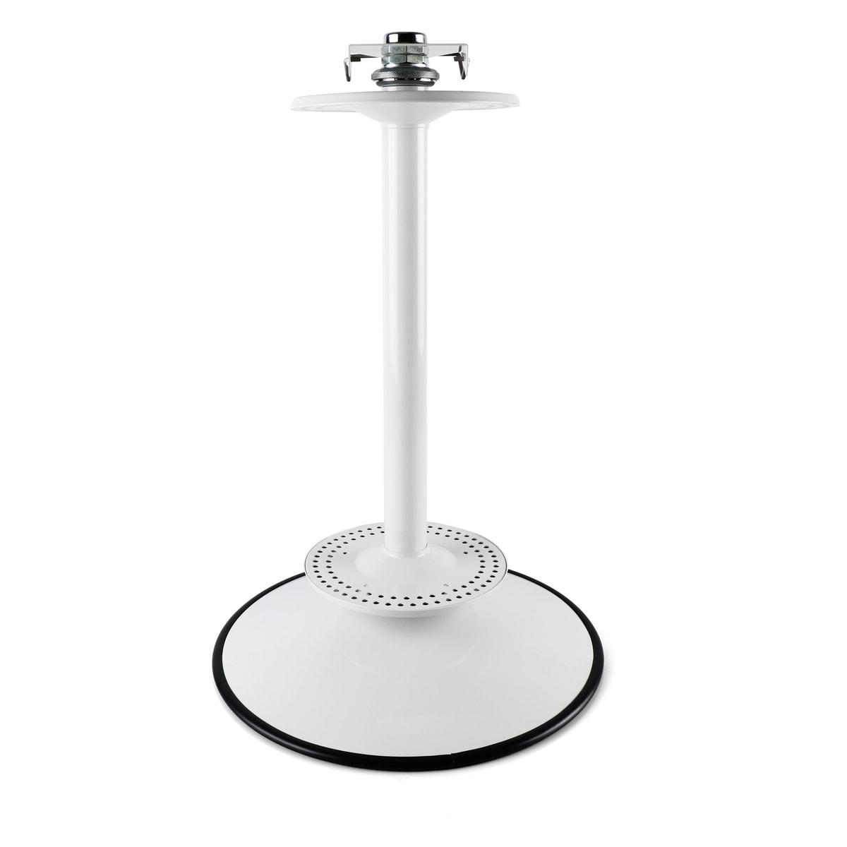 Pupitre de table rotatif djois Rotor en métal gris, vide, sur socle rond