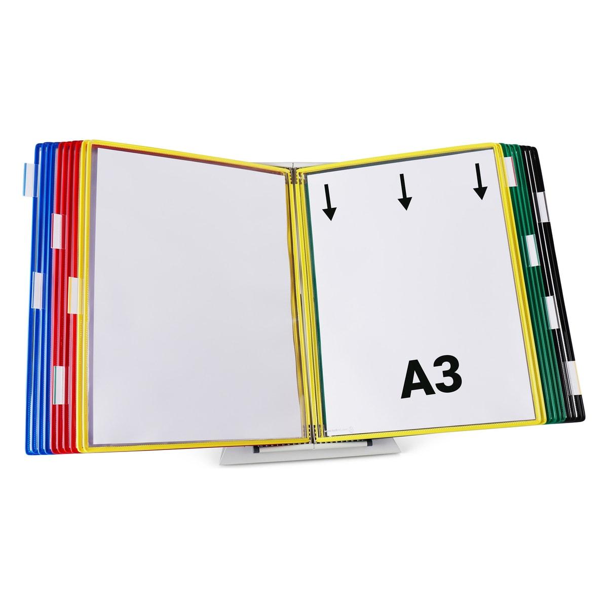 Pupitre de table djois A3 en métal à 20 poches de couleurs assorties