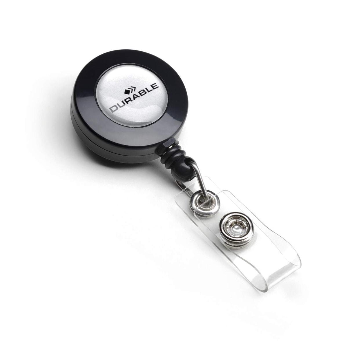 Enrouleur badge DURABLE anthracite