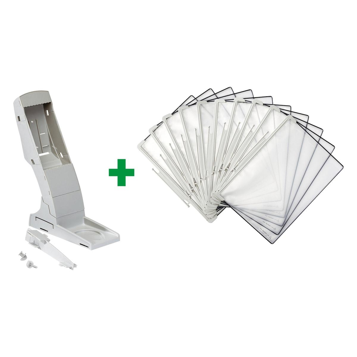 Kit d'extension djois Design : module socle et colonne plus 10 poches A4 grises