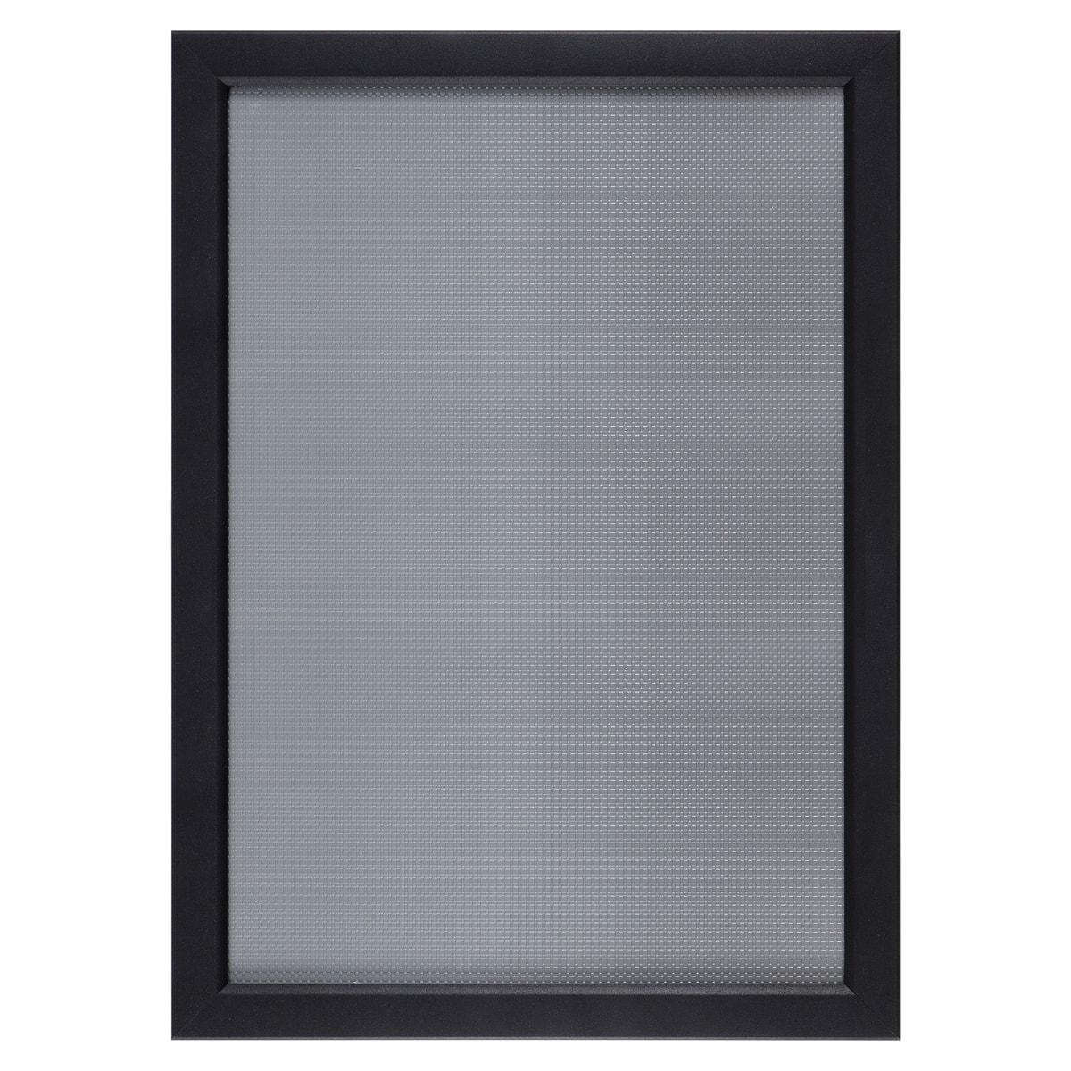 Porte affiche EUROPEL Premium+ A3, profilé aluminium noir mat de 25 mm