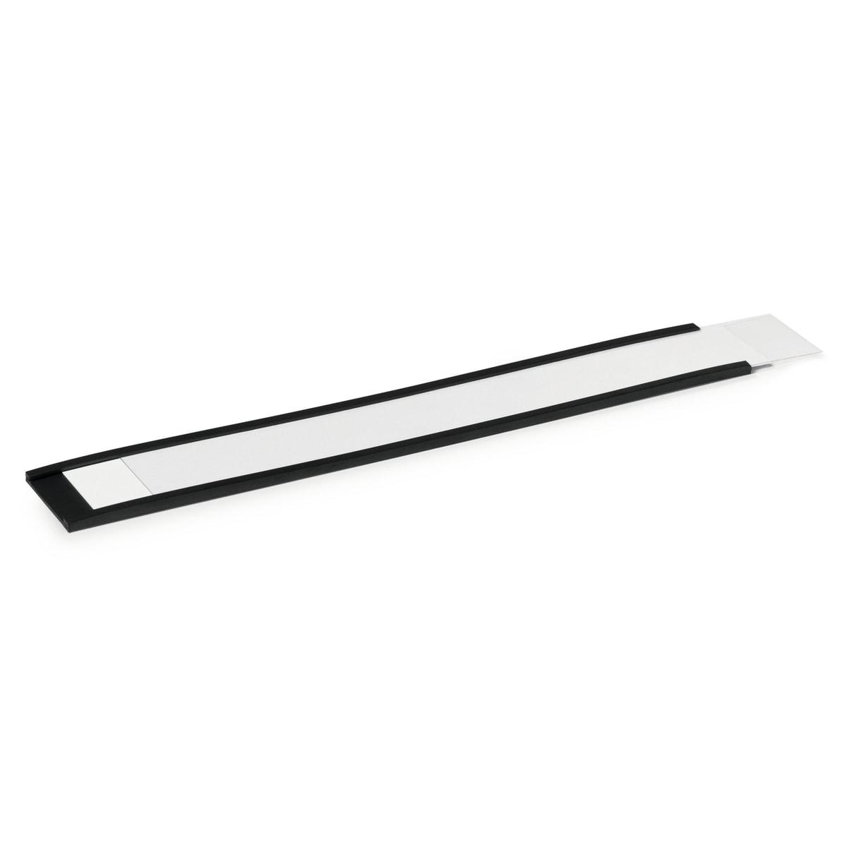 Porte-étiquette magnétique Profil-C DURABLE 200 x 30 mm, anthracite, étiquette insérée