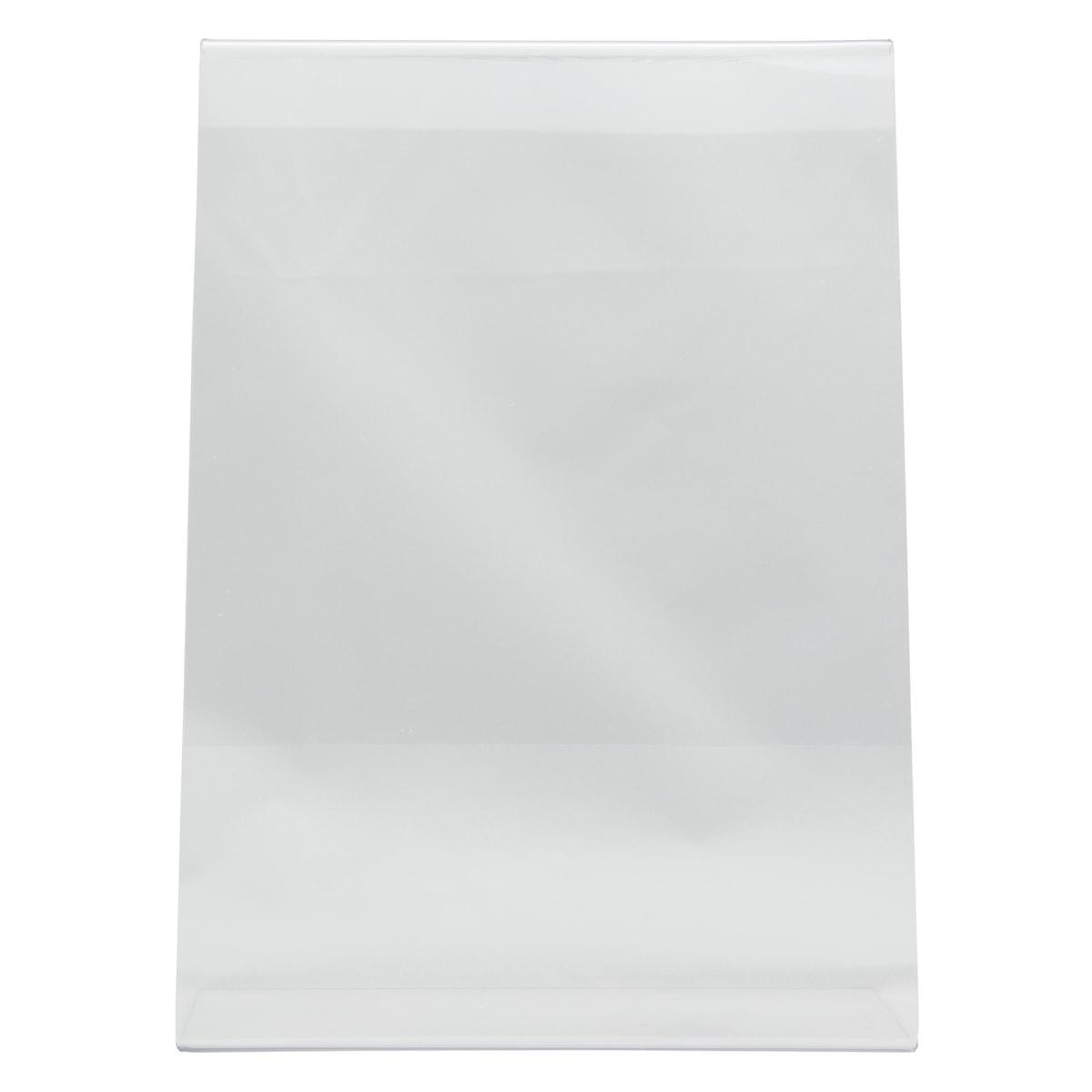 Présentoir de table Securit A4 portrait, incliné, transparent