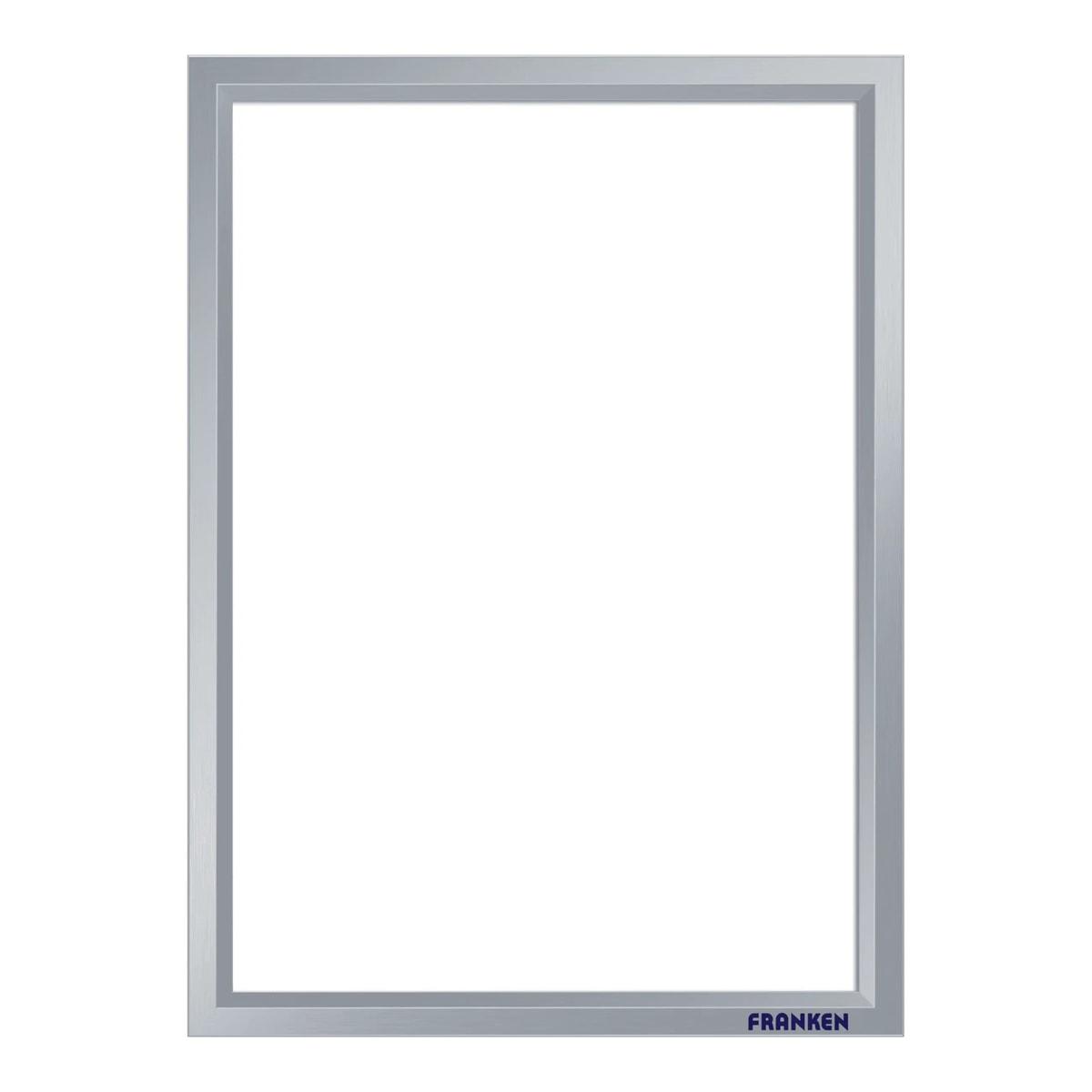 Porte affiche clipsable FRANKEN ECO A4 en aluminium argent