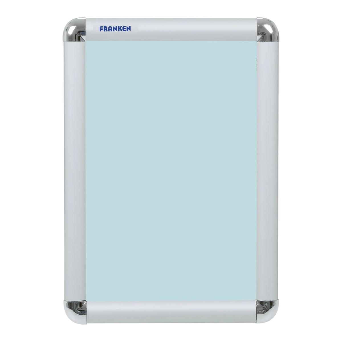 Porte affiche clipsable FRANKEN A4 à profilé aluminium argent de 25 mm