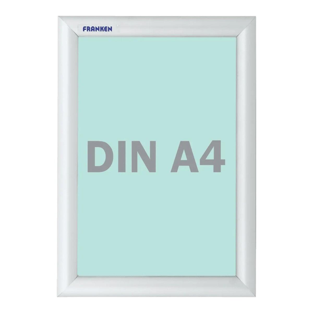Porte affiche FRANKEN classé B1 A4 à profilé aluminium argent de 25 mm