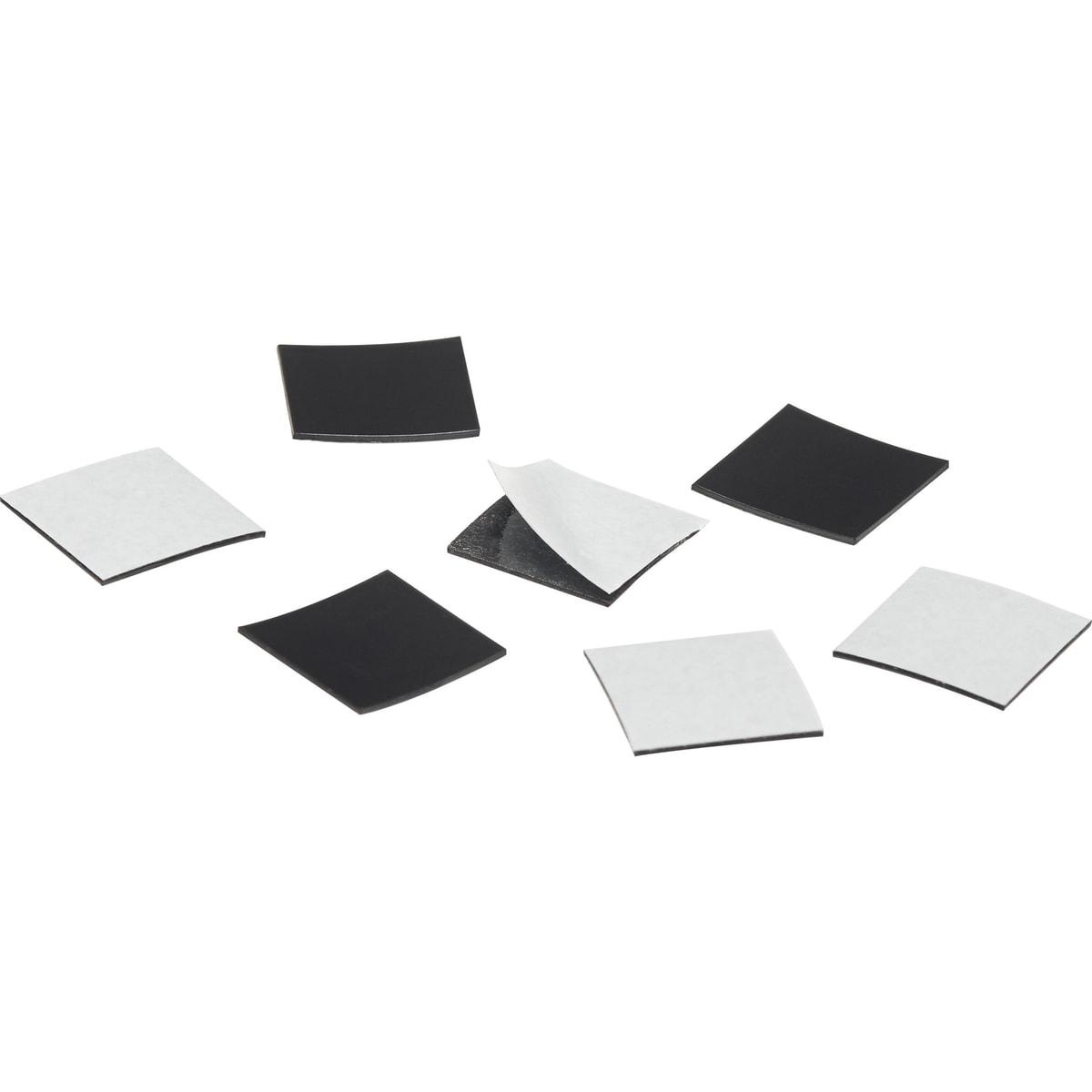 Pastilles magnétiques adhésives Takkis magnetoplan, face noire et film de protection blanc