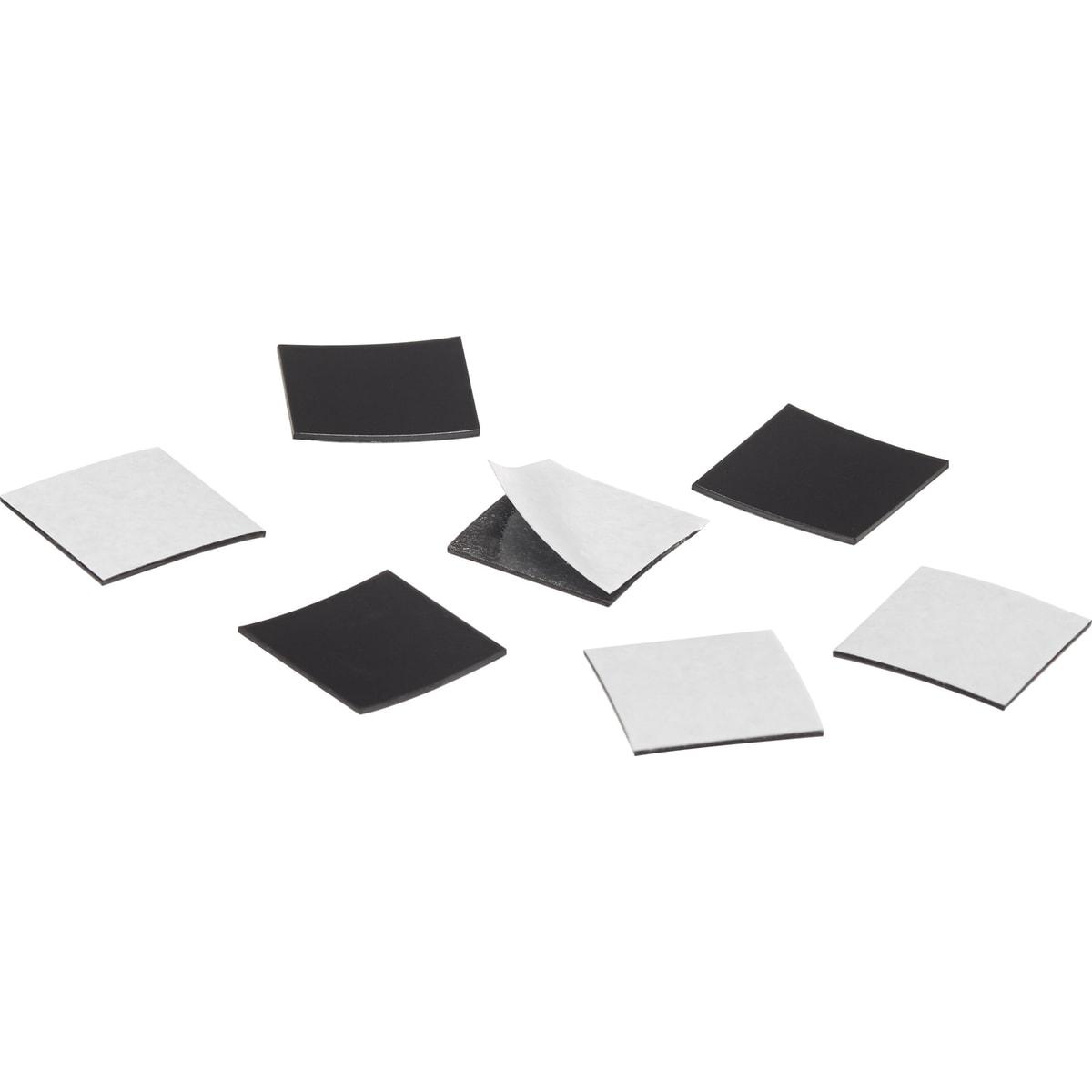 Pastilles magnétiques adhésives Takkis magnetoplan, face noire et film de protection blanc
