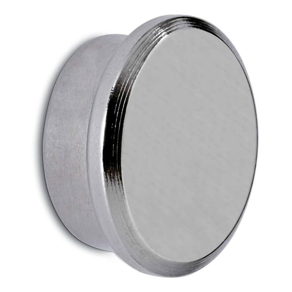 Aimant puissant néodyme MAUL de 22 mm, coiffe en acier argent clair