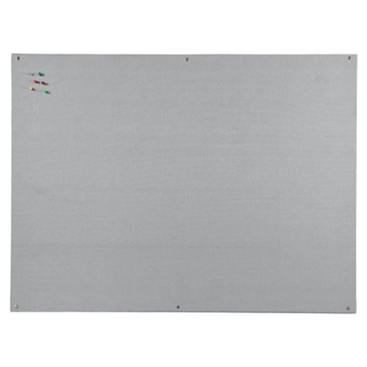 Tableau feutrine sans cadre Bi-Office gris, 1 200 x 900 mm, de face