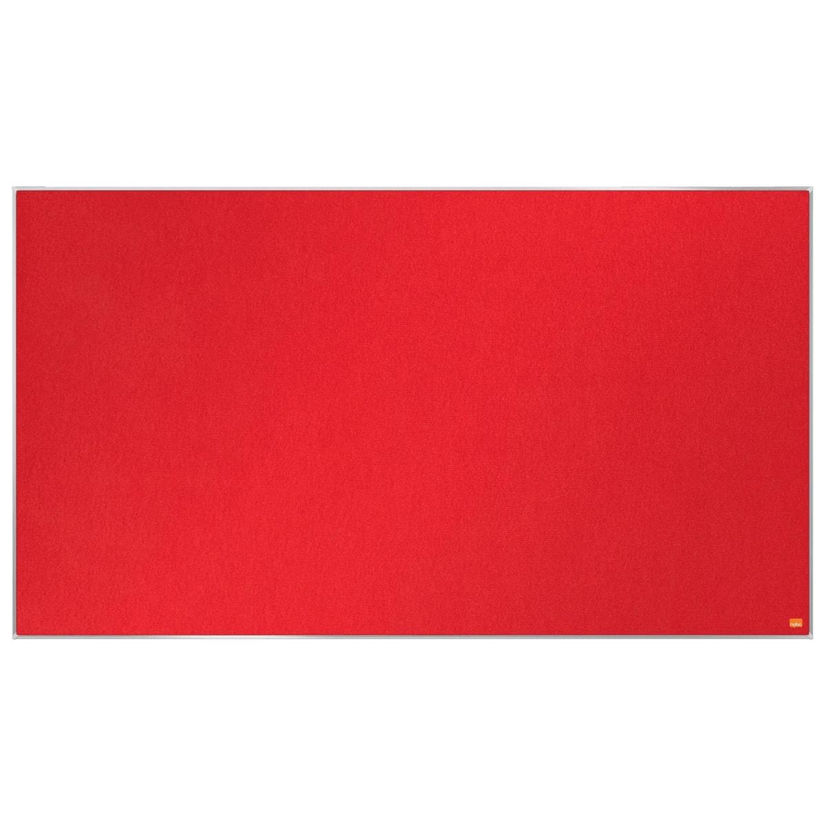 Tableau feutrine nobo Impression Pro Widescreen rouge 55 pouces, de face