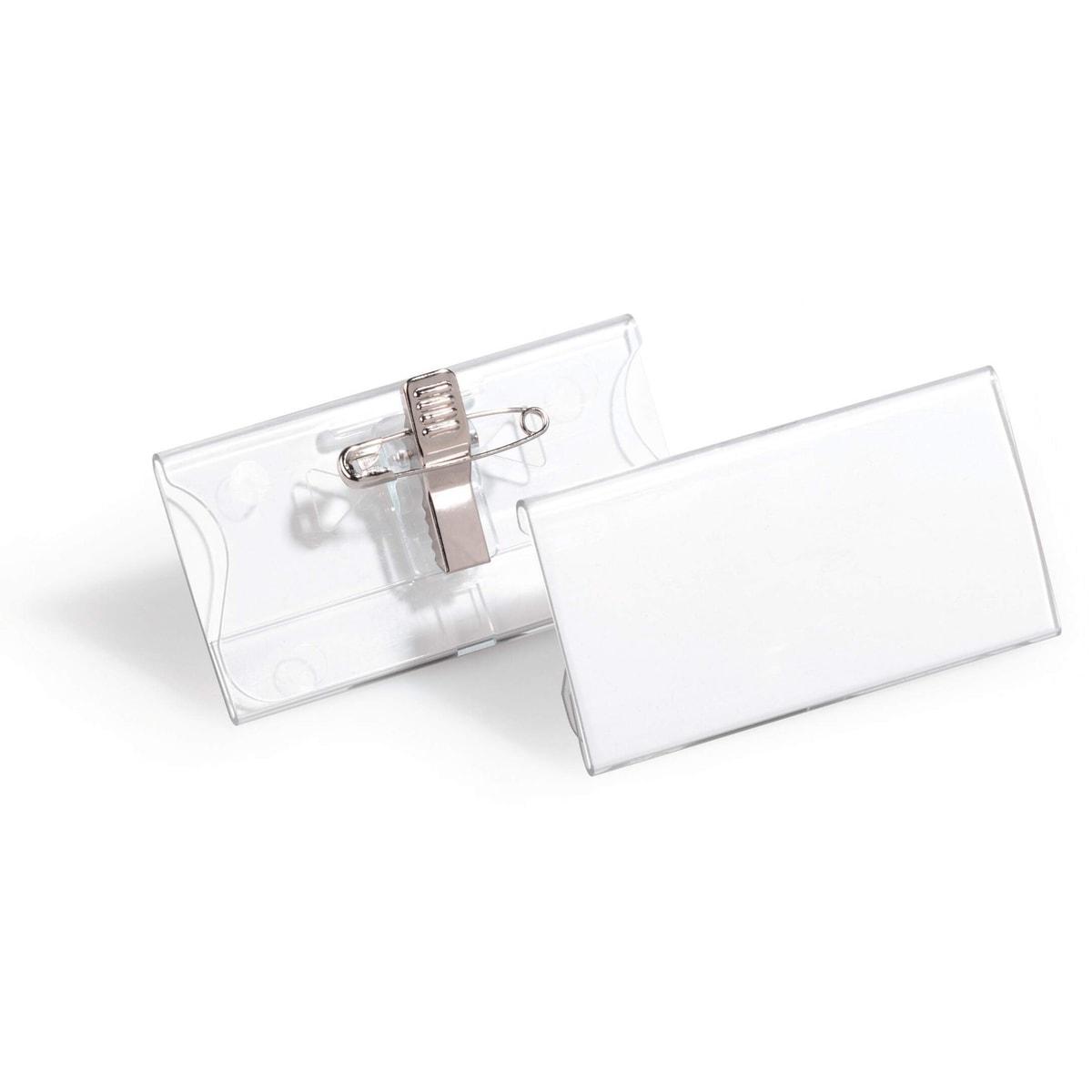 Porte badge acrylique DURABLE avec sa pince combinée