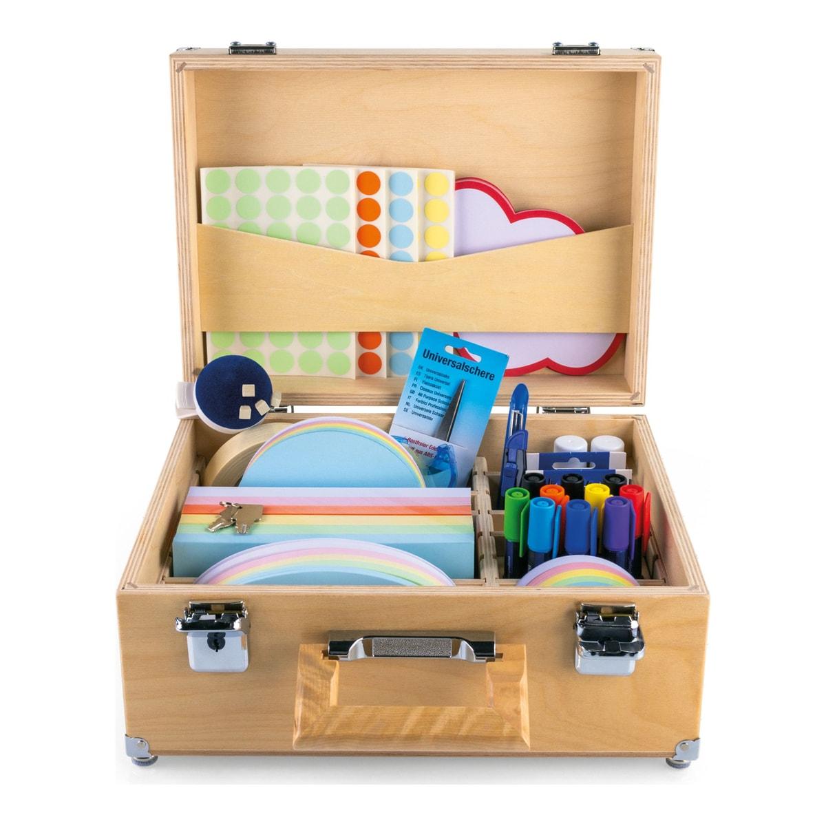 Mallette de modération Wood Series magnetoplan en bouleau, ouverte