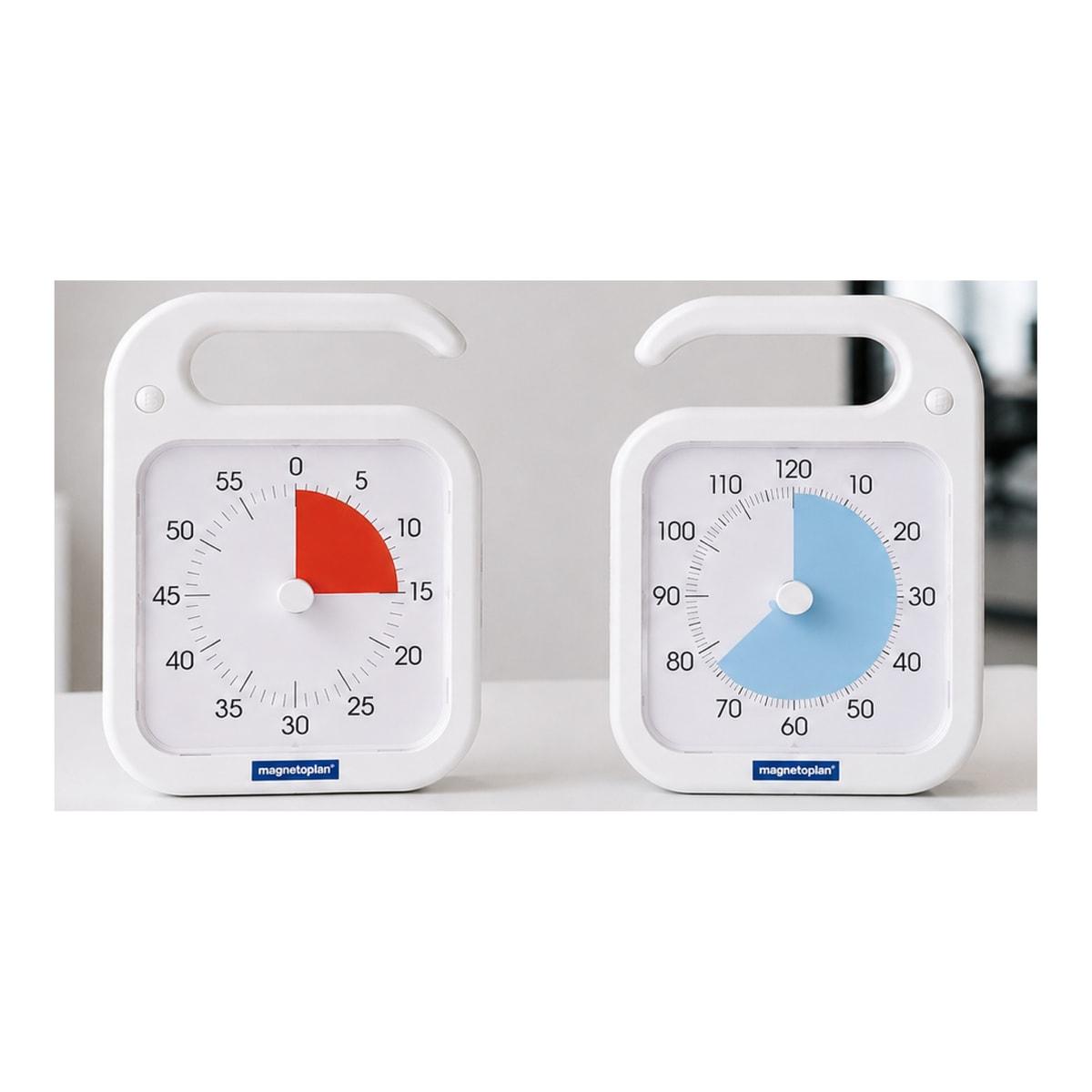 Minuteur visuel meetingTimer magnetoplan, face 60 minutes et face 120 minutes