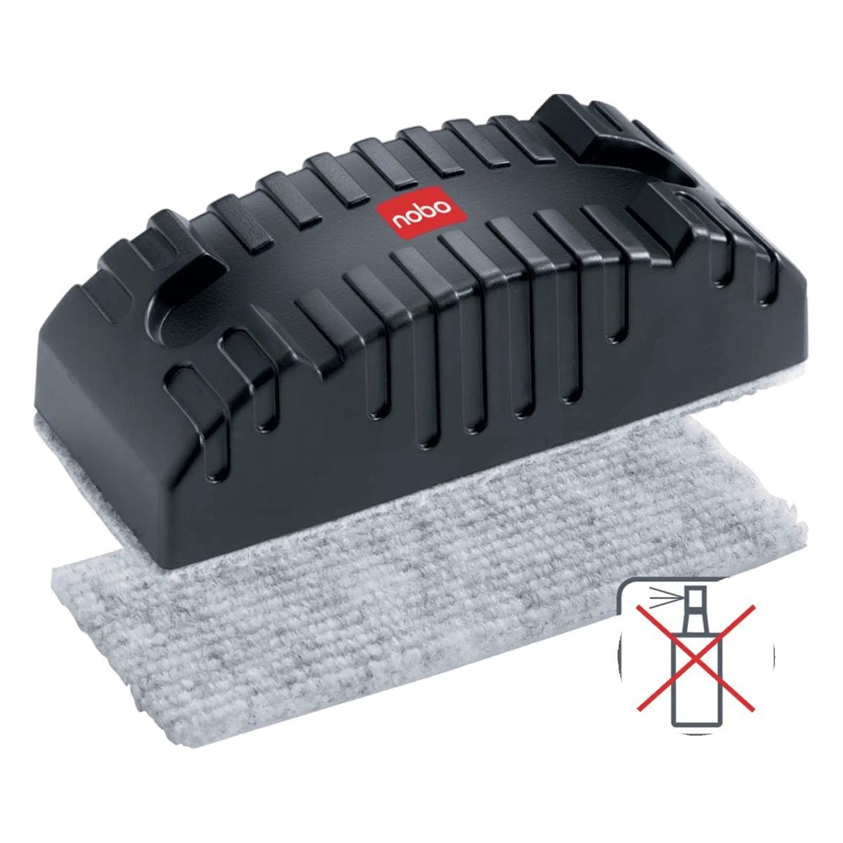 Brosse tableau blanc magnétique nobo noire, feutre gris