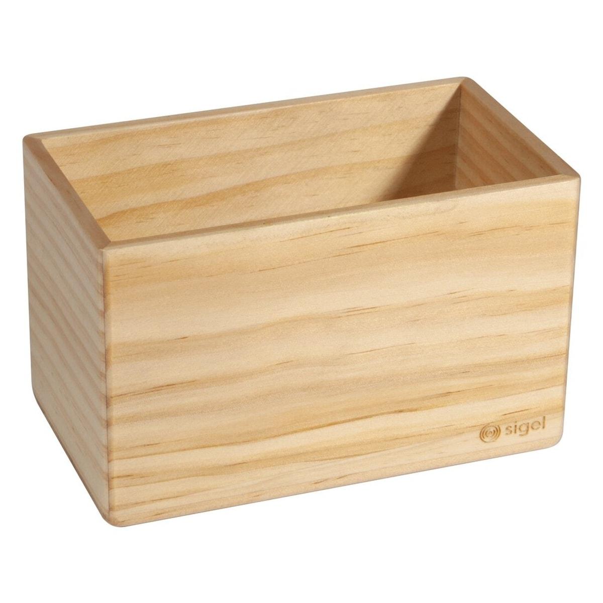 Pot de rangement magnétique en bois sigel BA401
