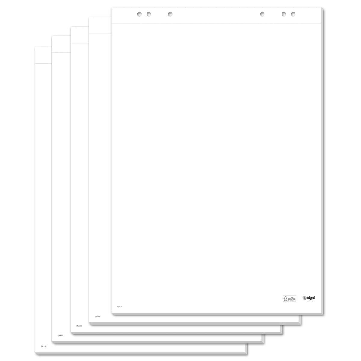 Feuille de recharge paperboard sigel unie, perforée