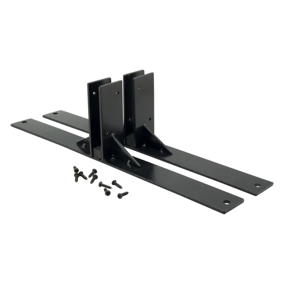 Paire de pieds en métal noir Securit pour panneau Multiboard