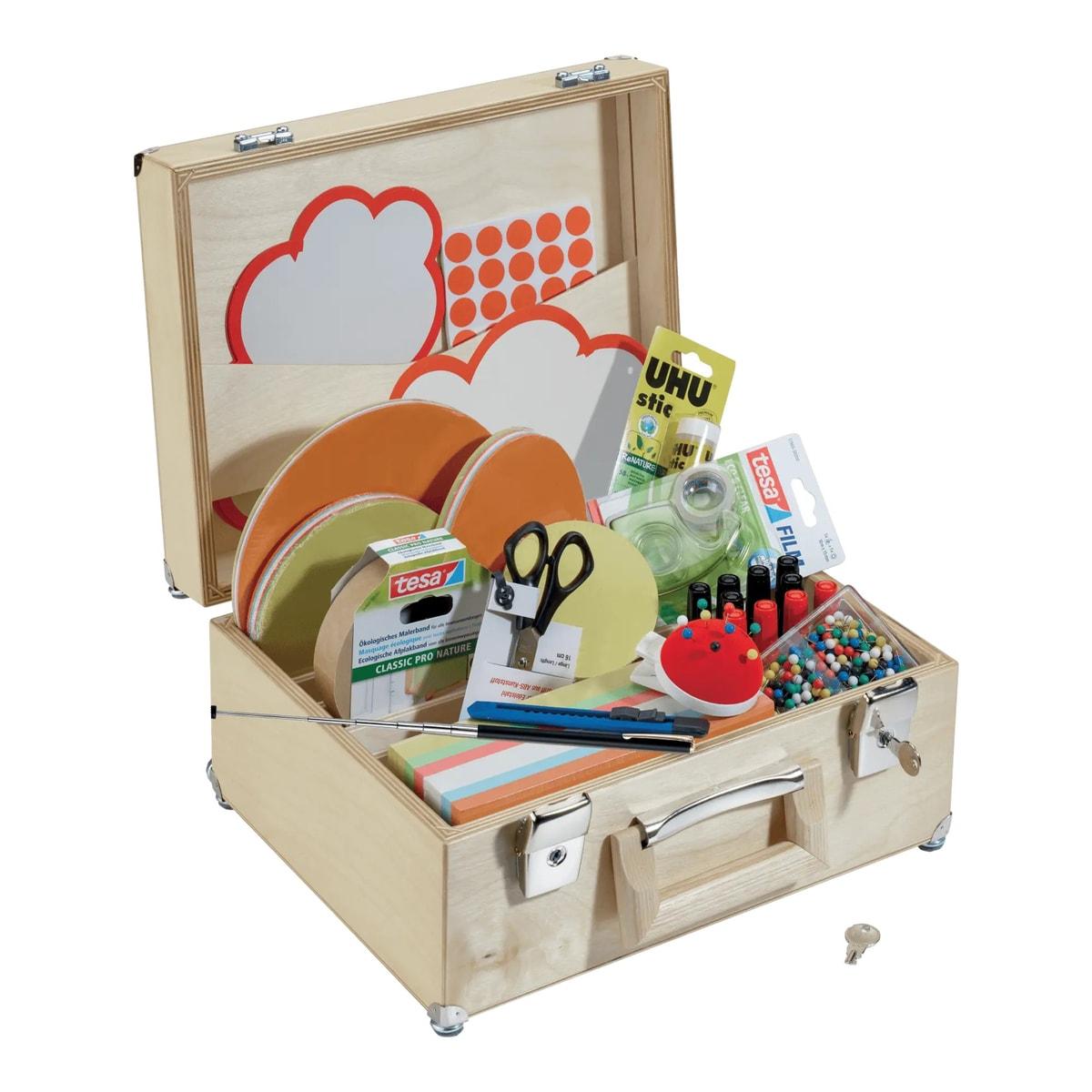 Valise d'animation FRANKEN U-Act!Line en bouleau, ouverte