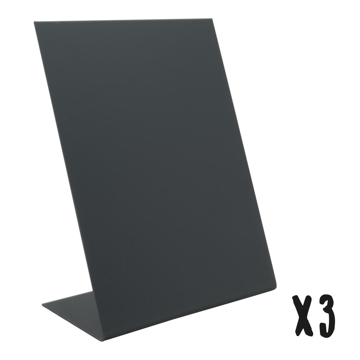 Ardoise de table inclinée Securit L-SHAPE A5, lot de 3, le lot
