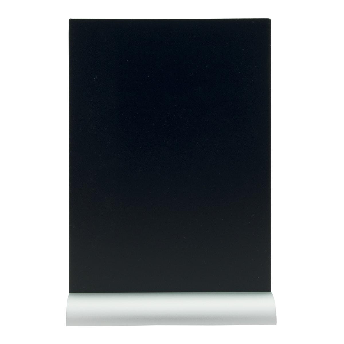 Ardoise de table à socle aluminium Securit, de face
