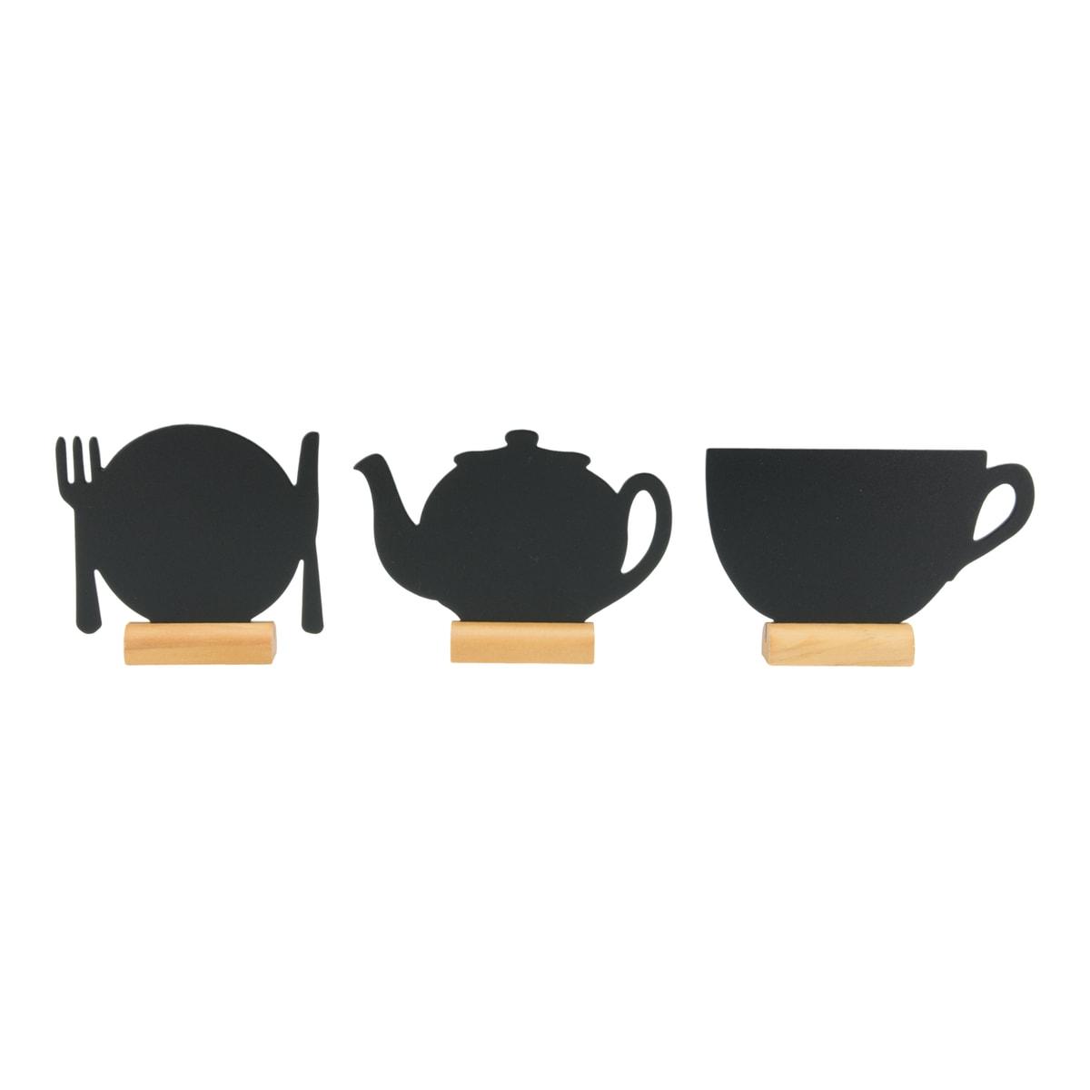 Mini ardoise de table silhouettes assorties Securit, les trois silhouettes