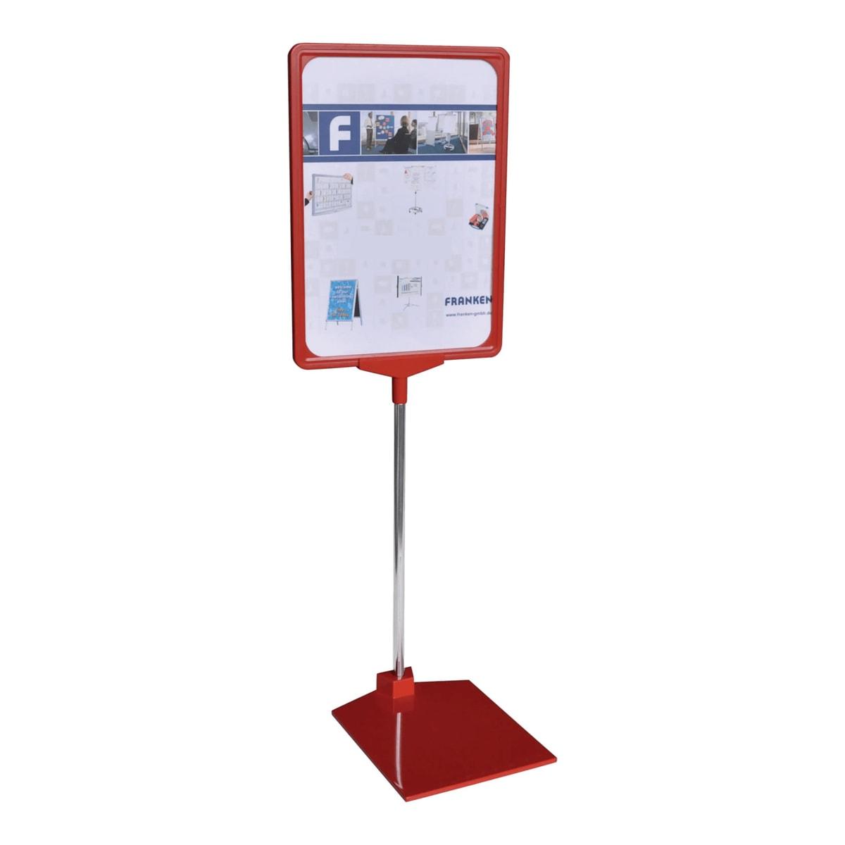 Support de prix sur pied FRANKEN PSM, cadre et pied rouges