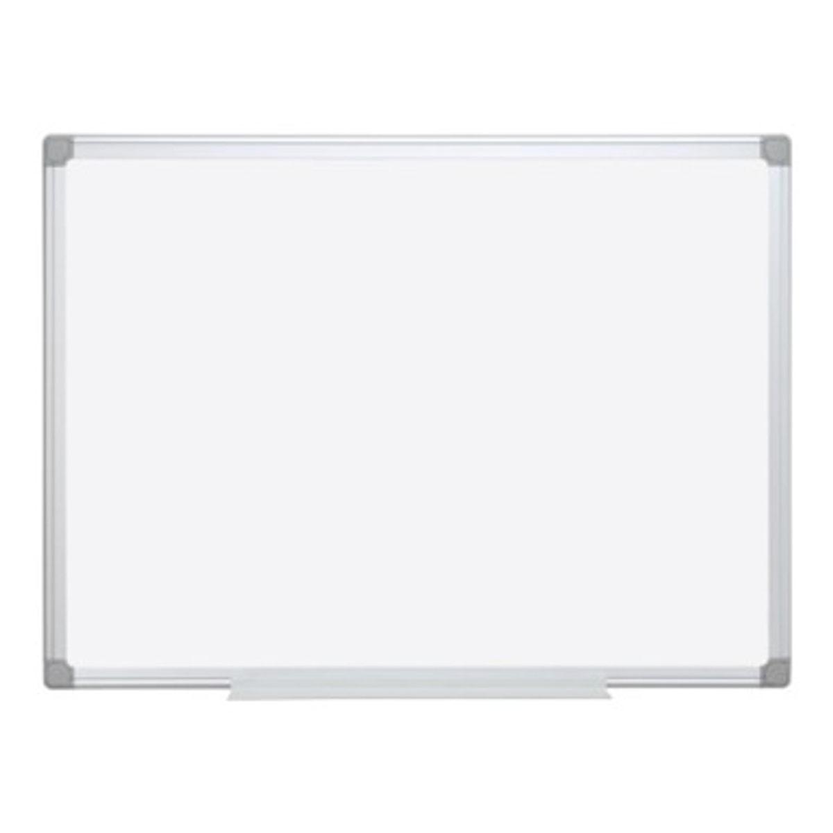 Tableau blanc Bi-Office Earth en acier émaillé, cadre en aluminium