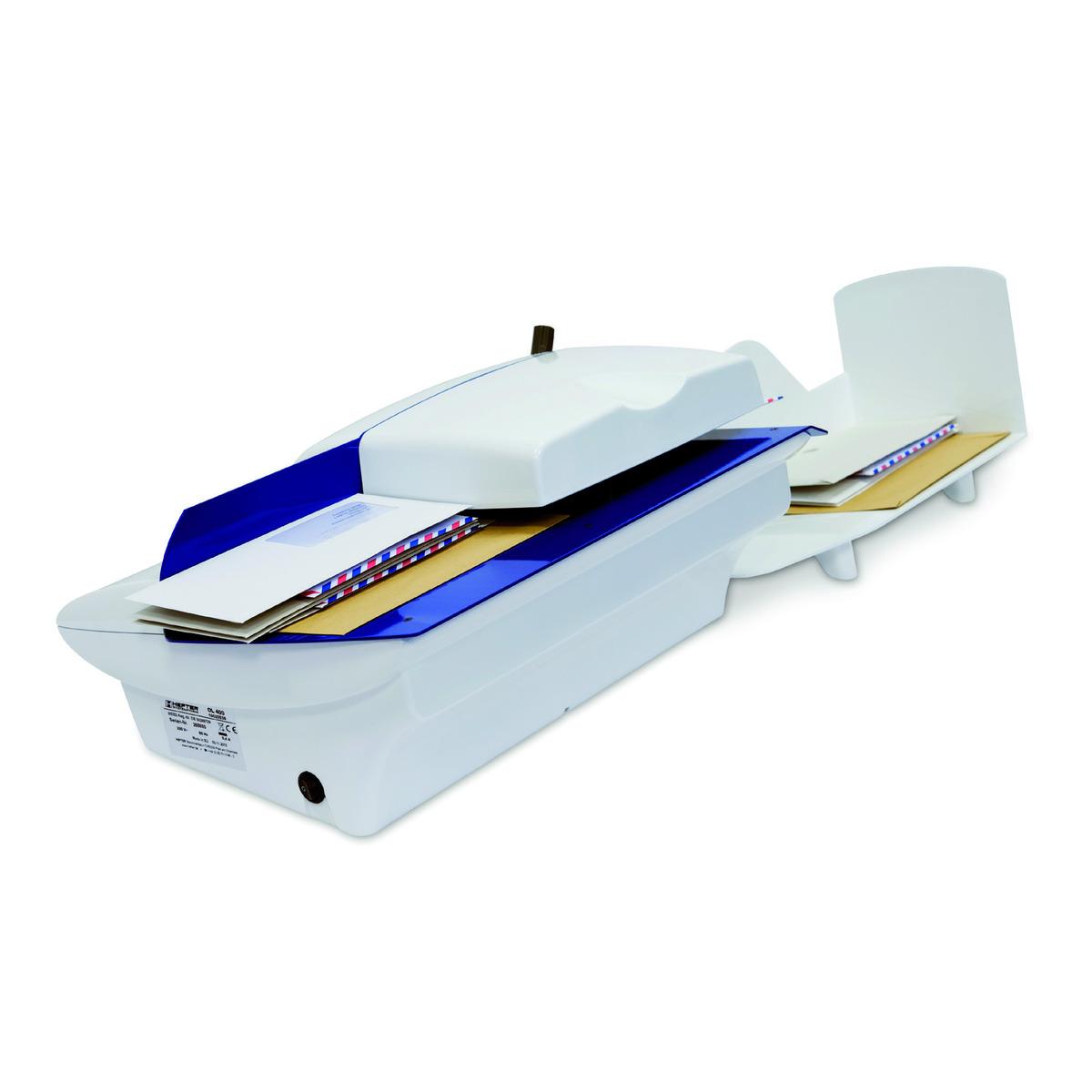 Ouvre-lettres automatique OL 440 HEFTER — Ouvre-lettres automatique Hefter OL 440, ouverture par coupe réglable, 420 lettres par minute, trois courroies pour les formats C4 et B4
