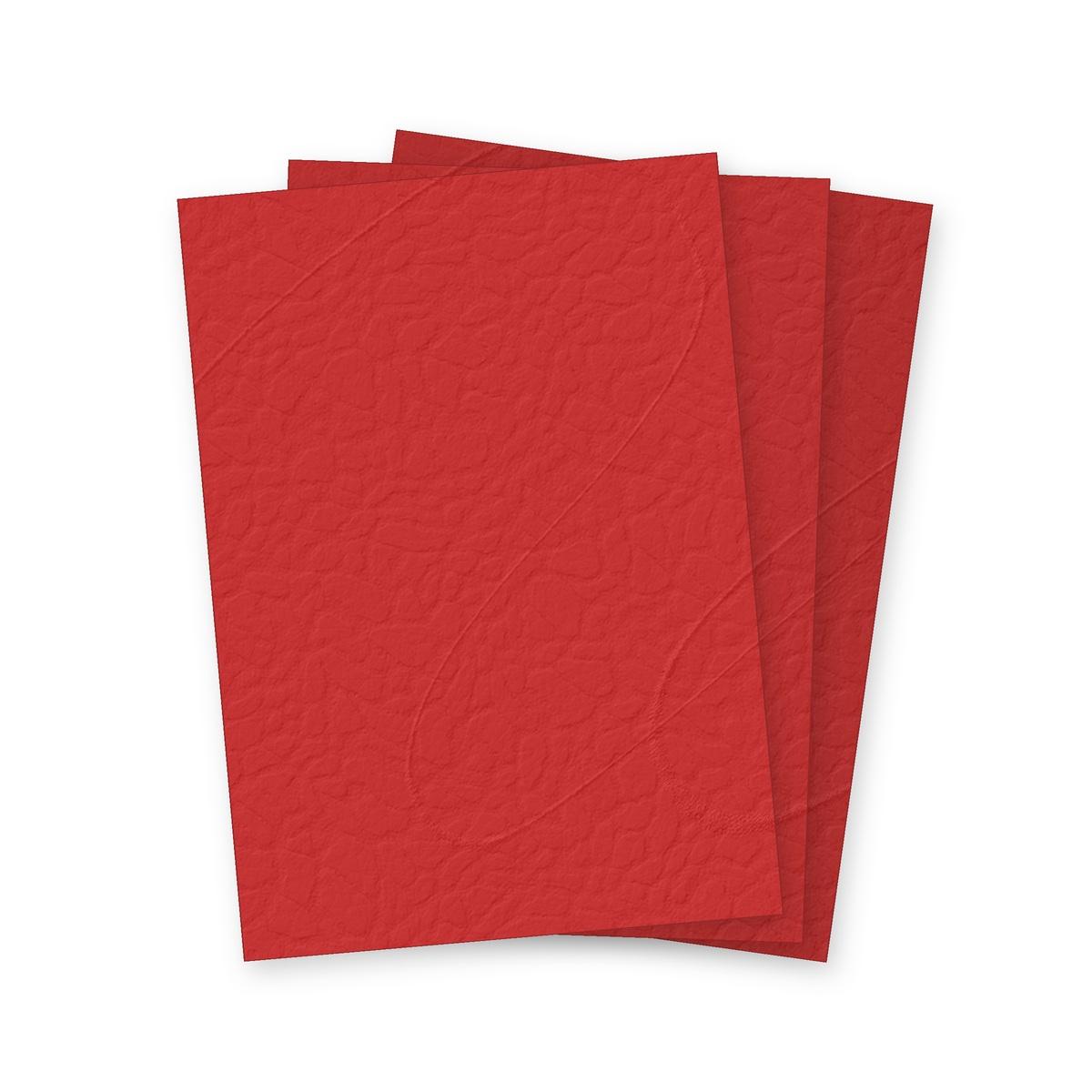 Couverture de reliure cartonnée A4 Couvertures grain cuir rouge 250 g A4 FALCON K - Couvertures cartonnées grain cuir Falcon K rouge A4, illustration