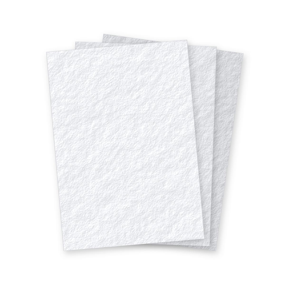 Trois couvertures cartonnées grain cuir blanches Falcon K A3 250 g en éventail