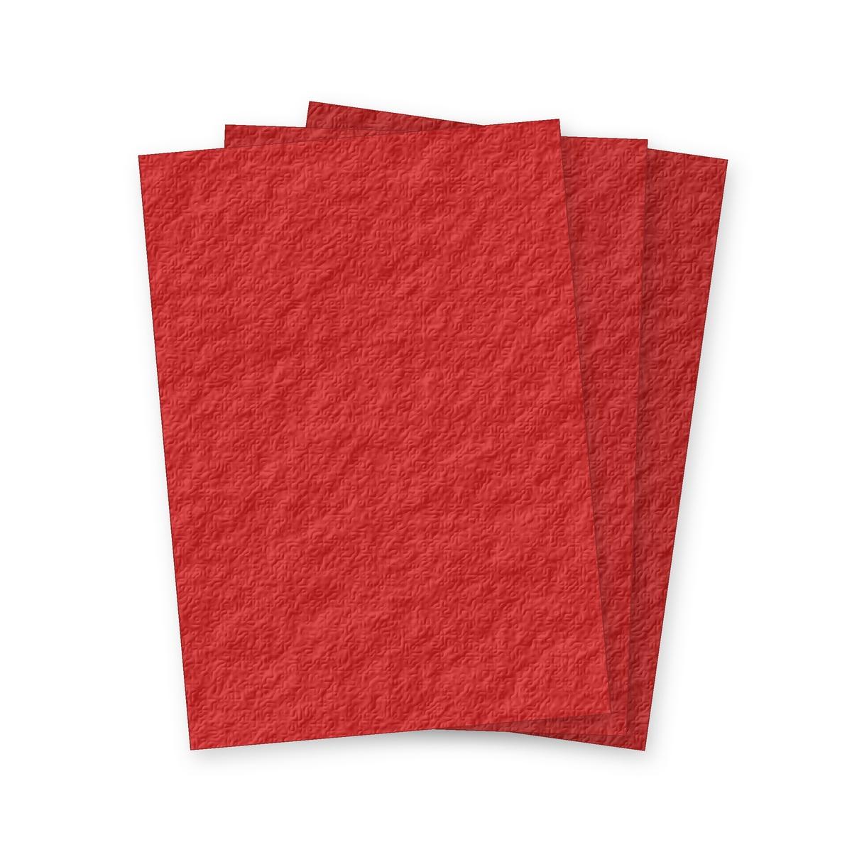 Trois couvertures cartonnées grain cuir rouges Falcon K A3 250 g en éventail