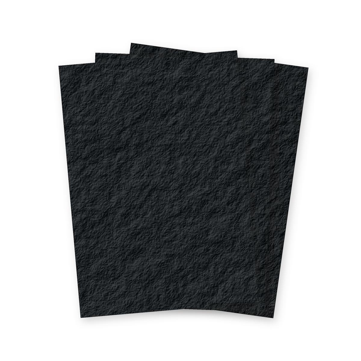 Trois couvertures cartonnées grain cuir noires Falcon K A4 250 g en éventail
