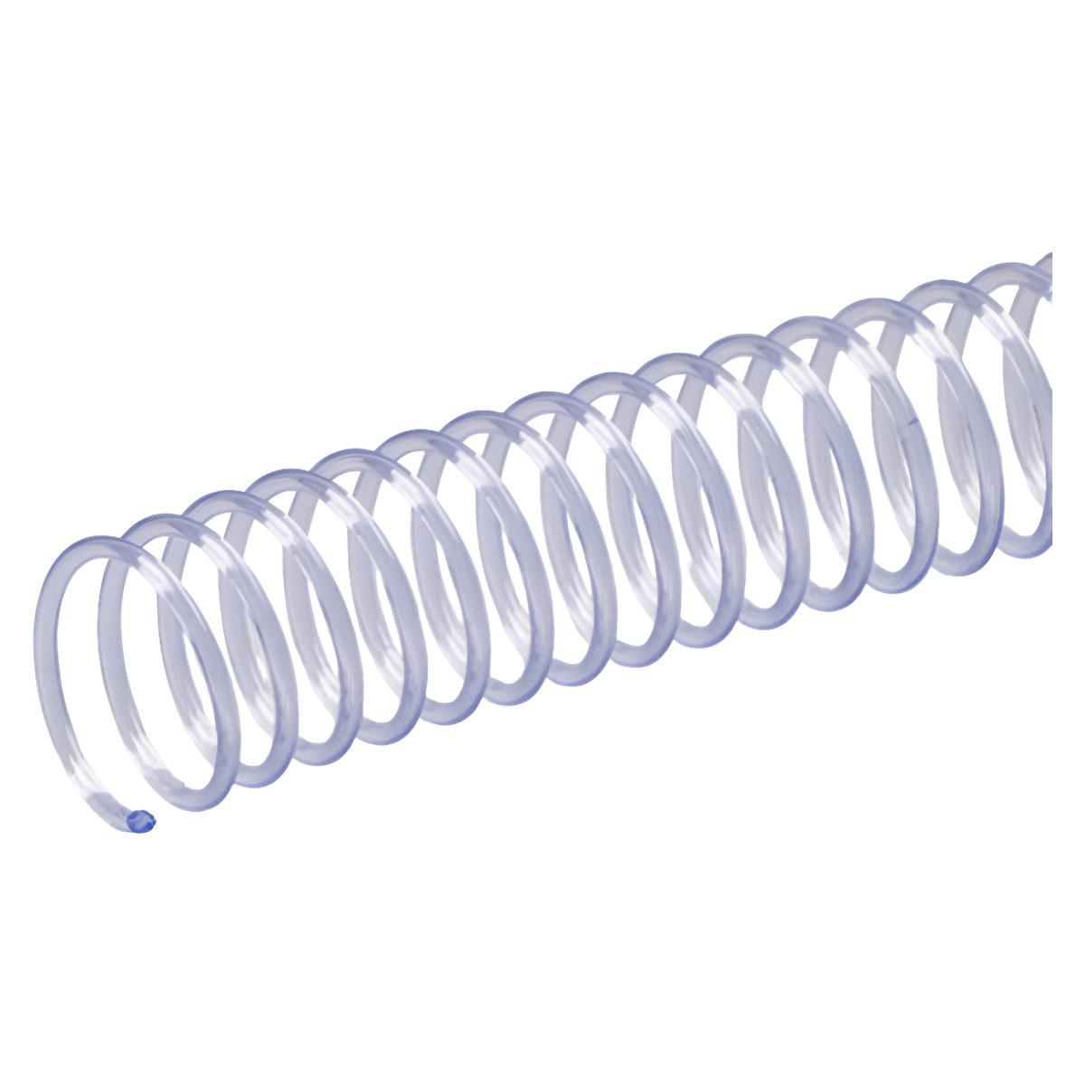 Spirales de reliure plastiques A4, pas 4:1 Spirales coils plastiques A4 8 mm (1/4"), pas 4:1, transparentes WYNSTOR