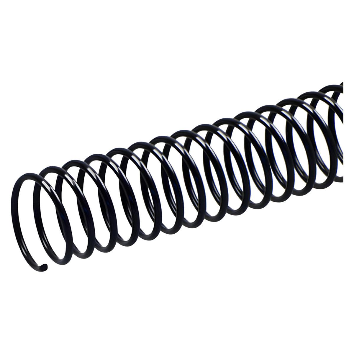 Spirales de reliure plastiques A4, pas 4:1 Spirales coils plastiques A4 12 mm (13/32"), pas 4:1, noires WYNSTOR