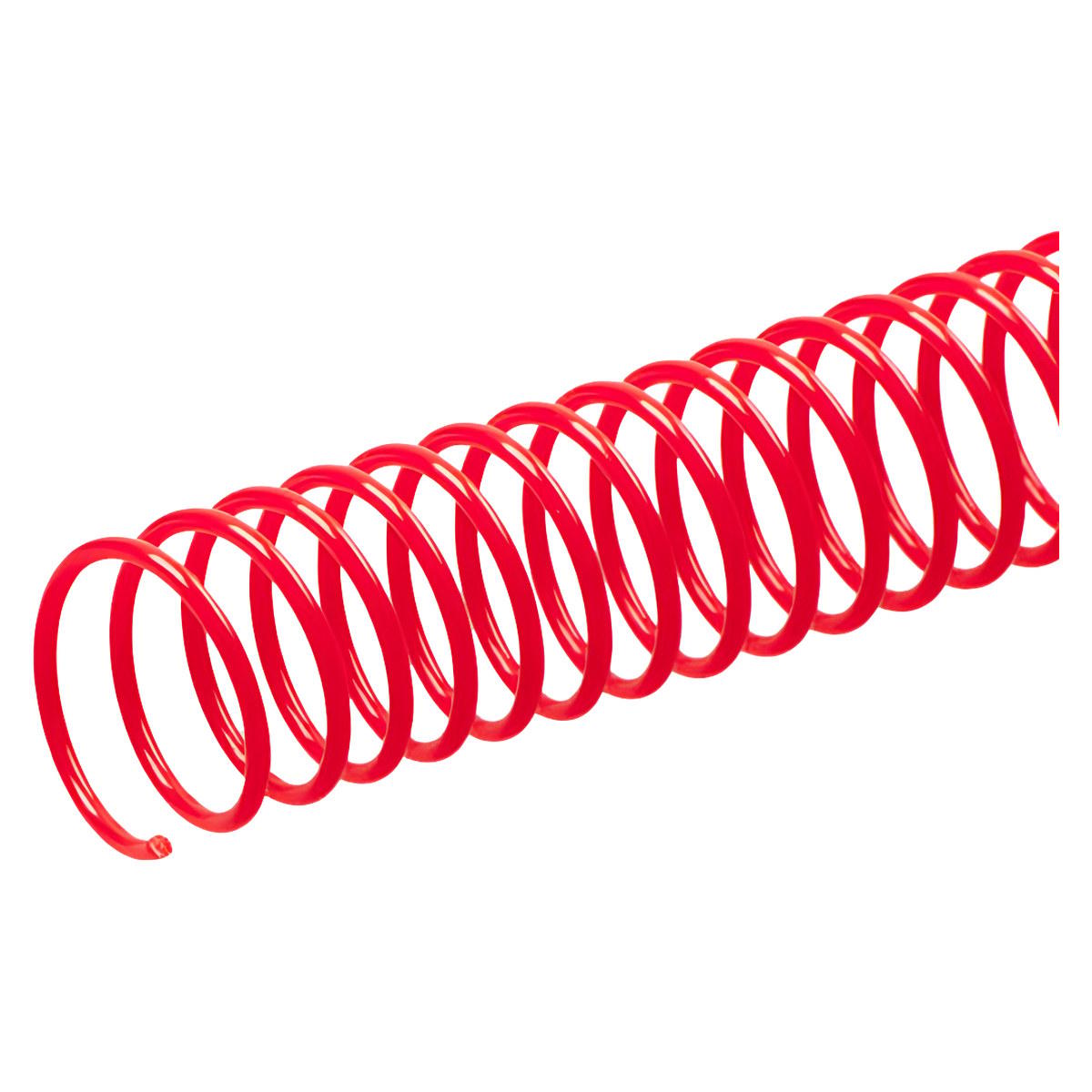 Spirales de reliure plastiques A4, pas 4:1 Spirales coils plastiques A4 8 mm (1/4"), pas 4:1, rouges WYNSTOR