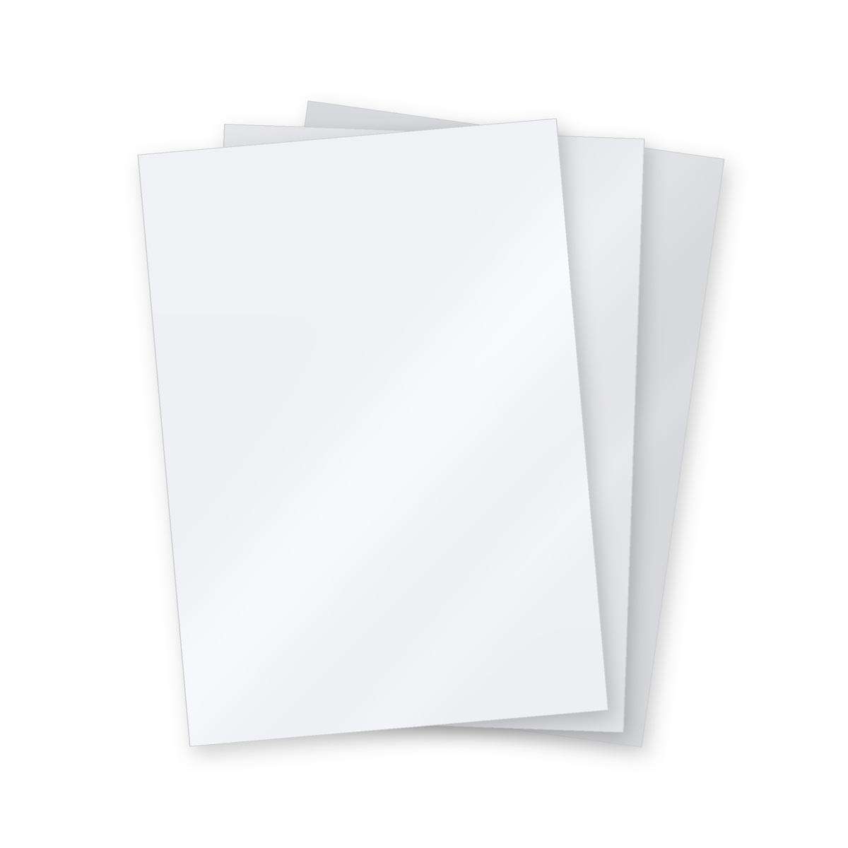 Couvertures cartonnées chromo brillant blanc Falcon K A3, trois feuilles en éventail, illustration