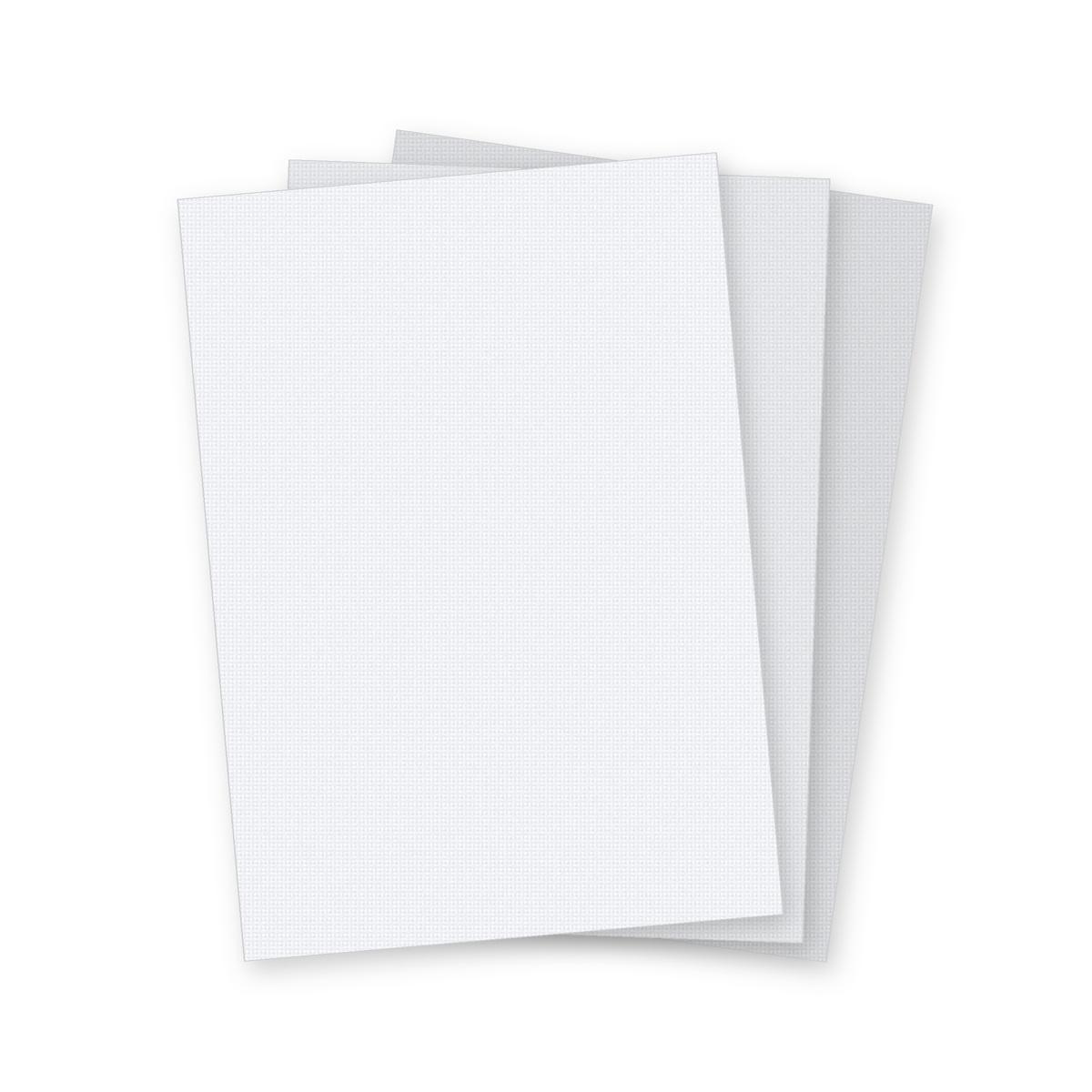 Couvertures cartonnées linen blanc Falcon K A4, trois feuilles en éventail, illustration
