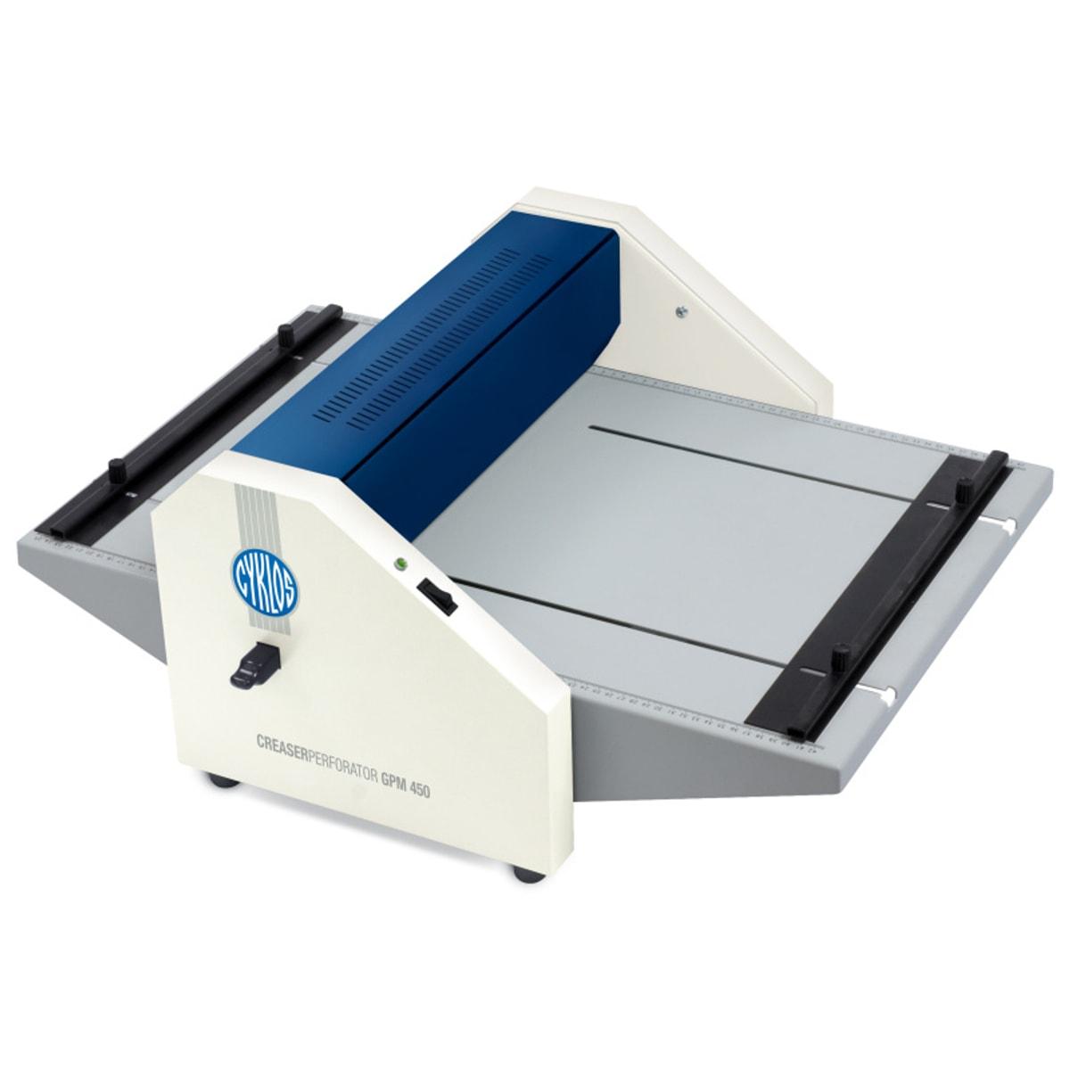 Raineuse micro-perforatrice électrique 450 mm GPM 450 CYKLOS - Raineuse électrique Cyklos GPM 450 avec ses tables d'entrée et de sortie