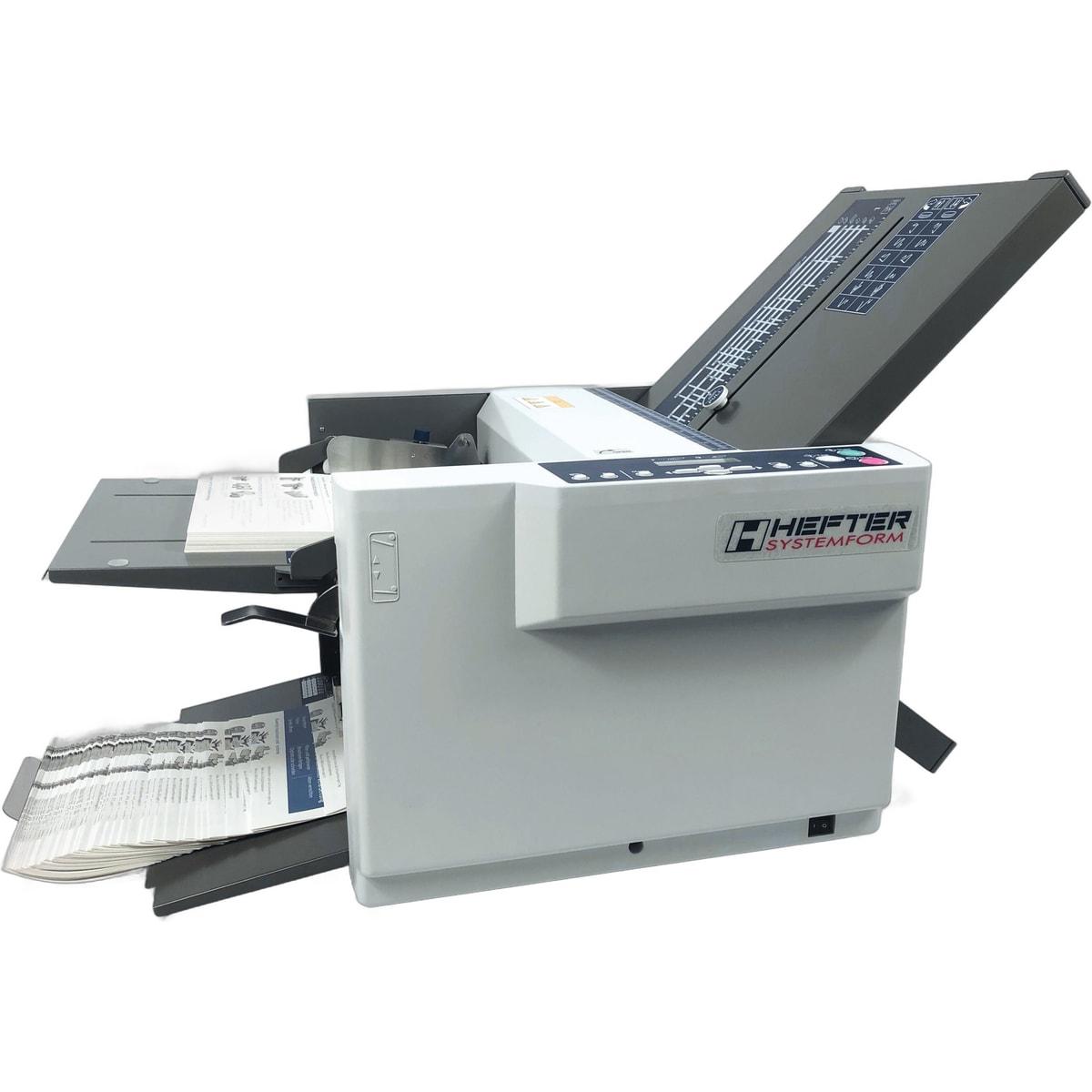 Plieuse de documents A3 TF MEGA-M plus HEFTER — Plieuse de documents A3 Hefter TF MEGA-M plus avec feuilles pliées dans le réceptacle à écailles