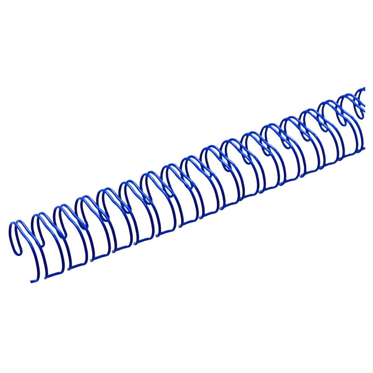 Peignes anneaux métalliques A4 23 boucles pas 2:1 bleus, illustration