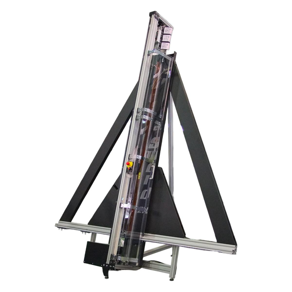 Coupeuse verticale électrique Sword EL 210 NEOLT — Coupeuse verticale électrique de panneaux NEOLT Sword EL 210, vue d'ensemble sur son socle