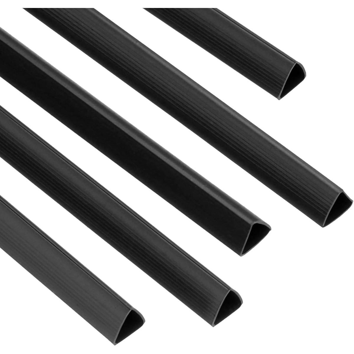 Baguette de serrage à coin arrondi Baguettes de serrage 6 mm noires FALCON K - Baguettes de serrage Falcon K 6 mm noires à coin arrondi