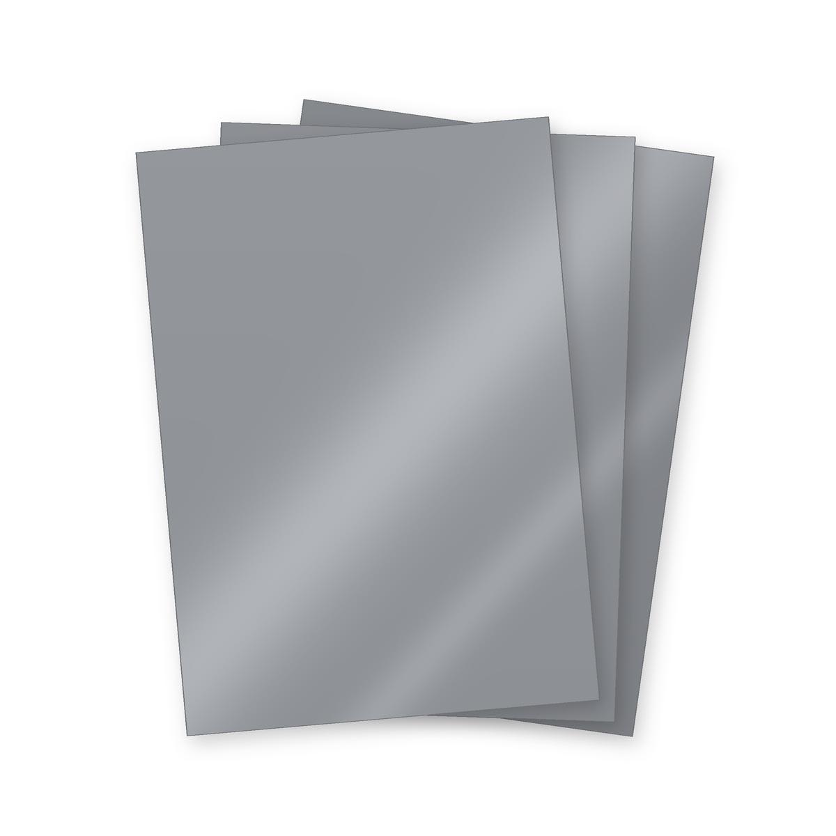 Couvertures cartonnées chromo brillant gris Falcon K A4, trois feuilles en éventail, illustration