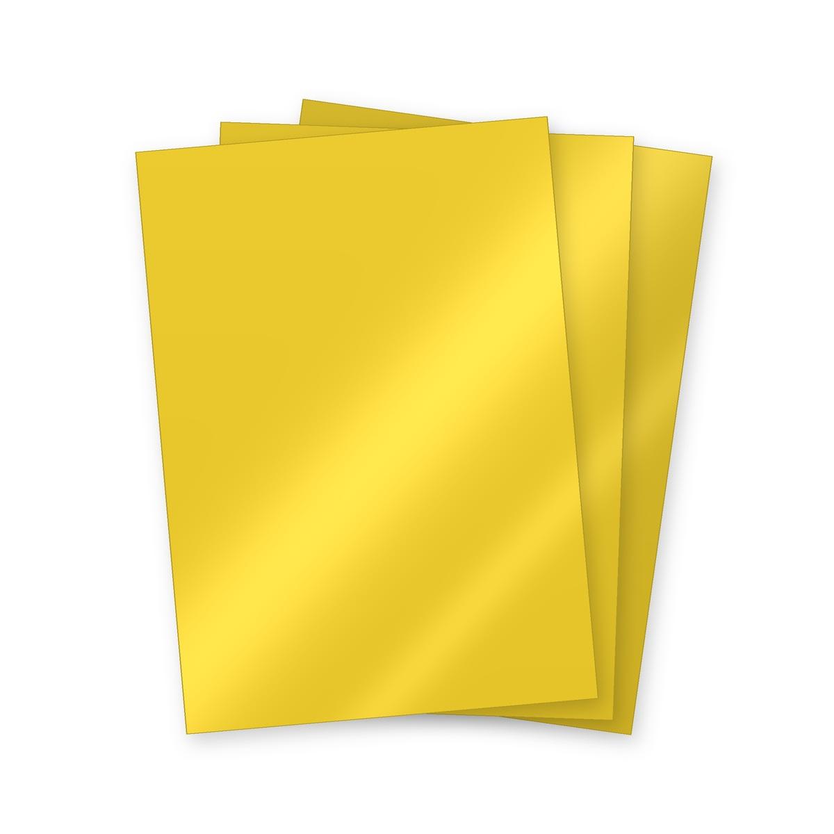 Couvertures cartonnées chromo brillant jaune Falcon K A4, trois feuilles en éventail, illustration