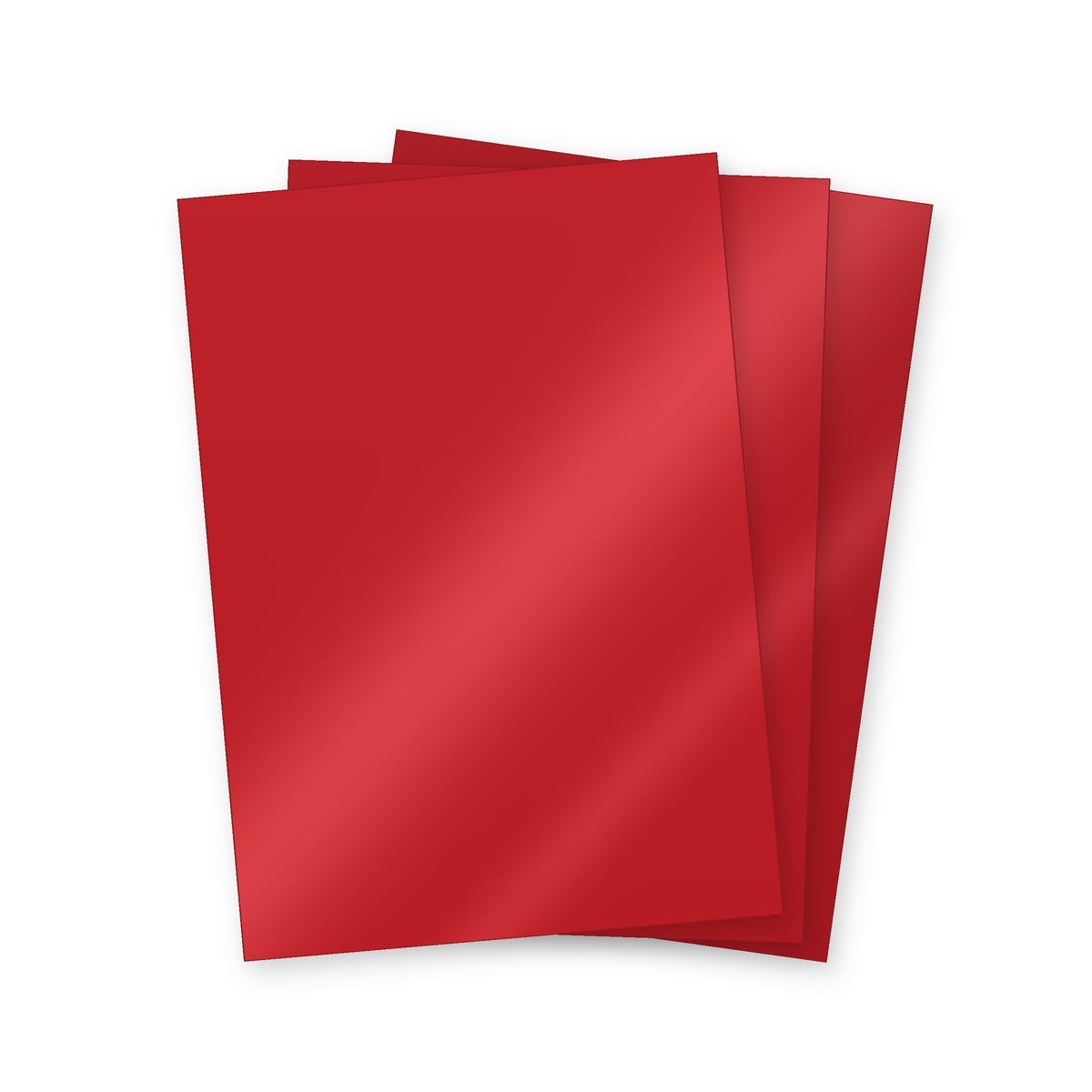 Couvertures cartonnées chromo brillant rouge Falcon K A4, trois feuilles en éventail, illustration