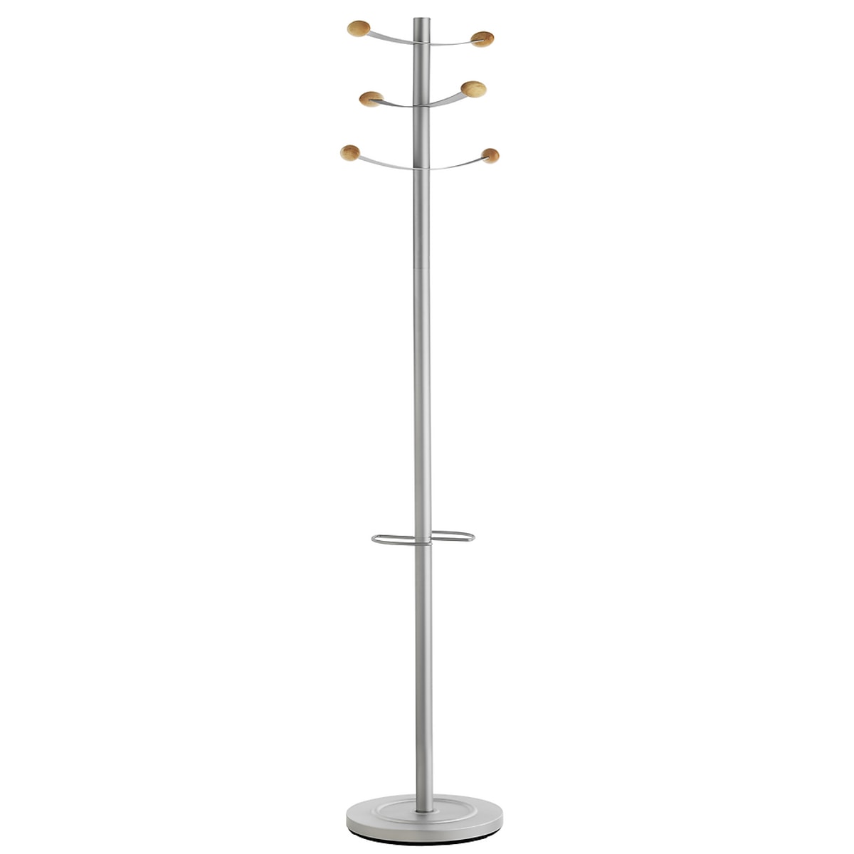 Portemanteau sur pied, 6 patères BOUQUET UNILUX - Portemanteau sur pied UNILUX BOUQUET, vue d'ensemble, patères en hêtre