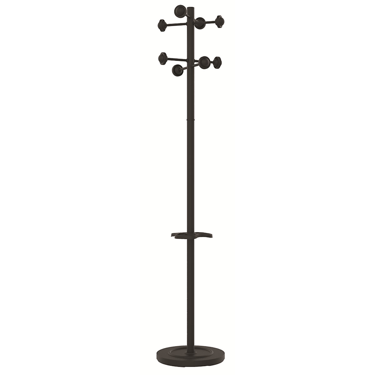 Portemanteau sur pied, 8 patères ACCUEIL noir UNILUX - Portemanteau sur pied UNILUX ACCUEIL noir, vue d'ensemble